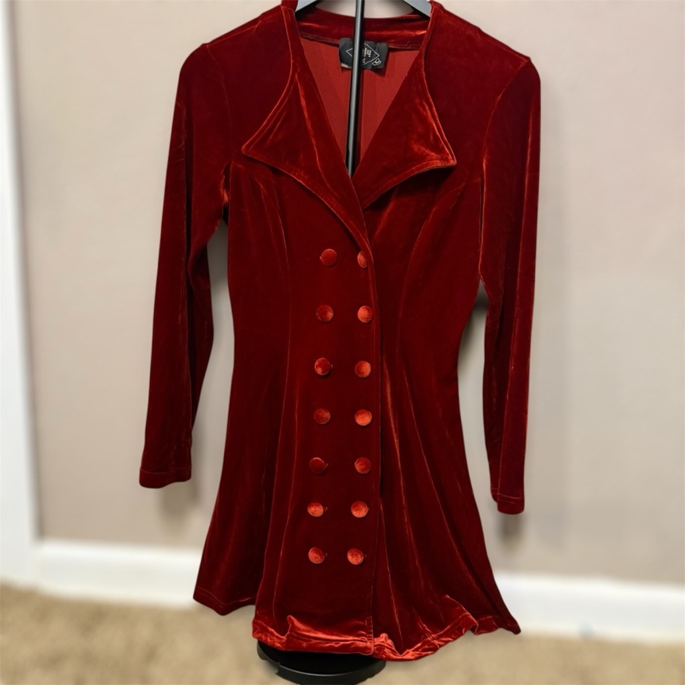 Vintage Red Velvet Coat